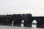 NS 4274 leads train 21J over Rockville bridge